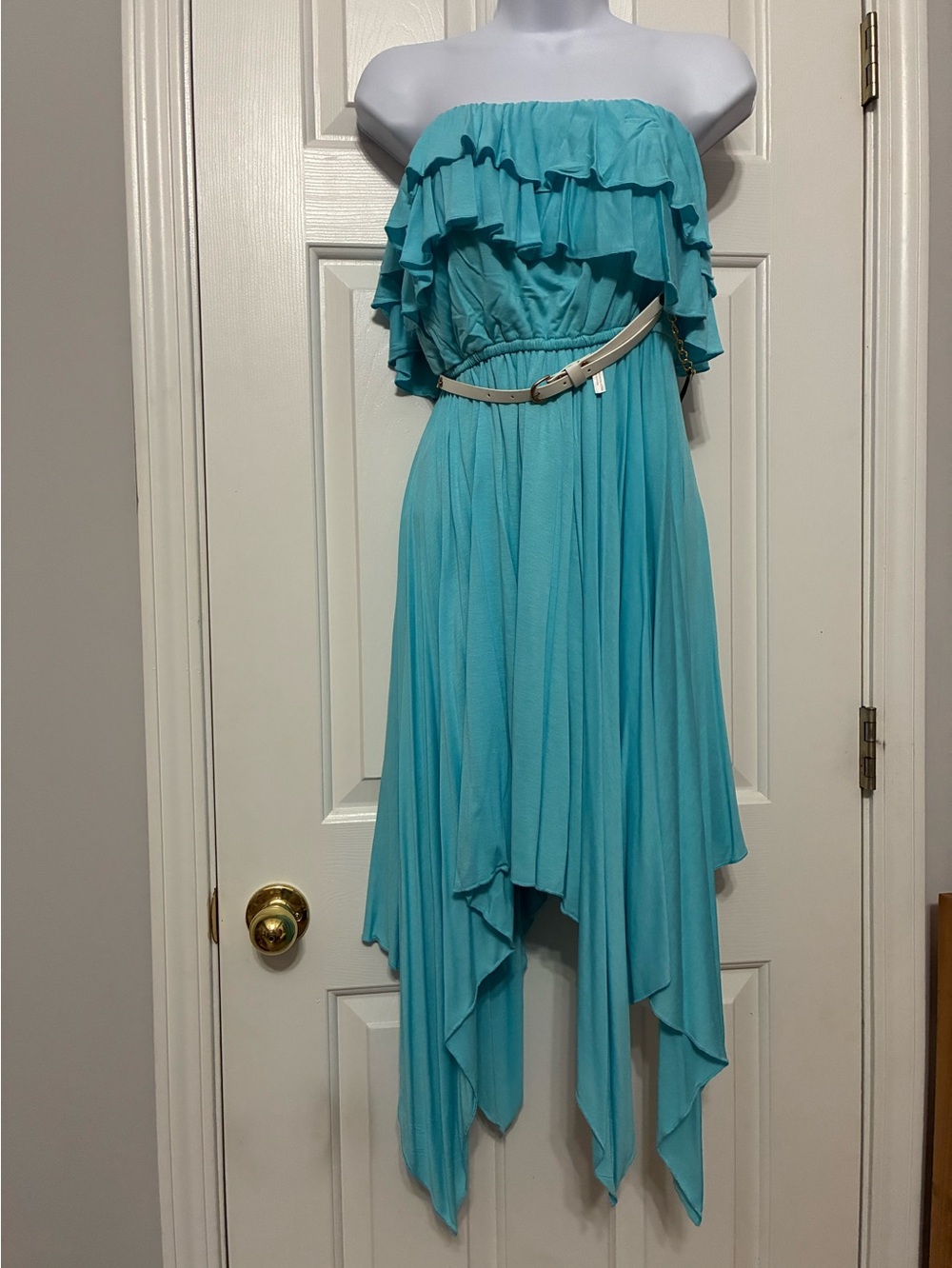 Turquoise blue dress